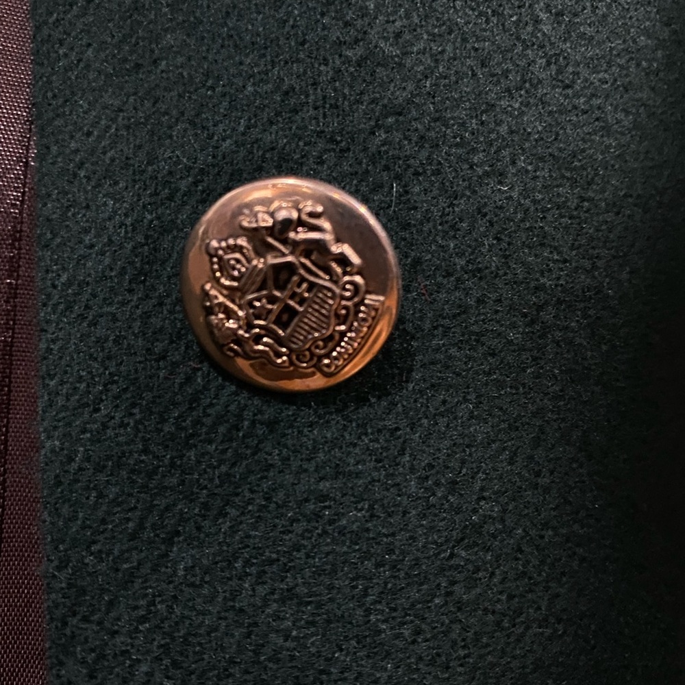 NEVER WORN: DUMAS Vintage Women Lined Dark Emerald Wool Blazer